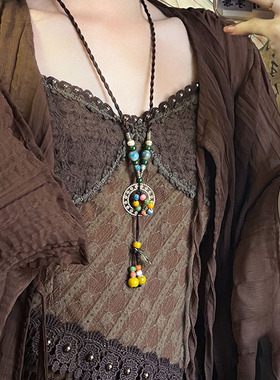 Yuffoni新中式古风长款陶瓷项链