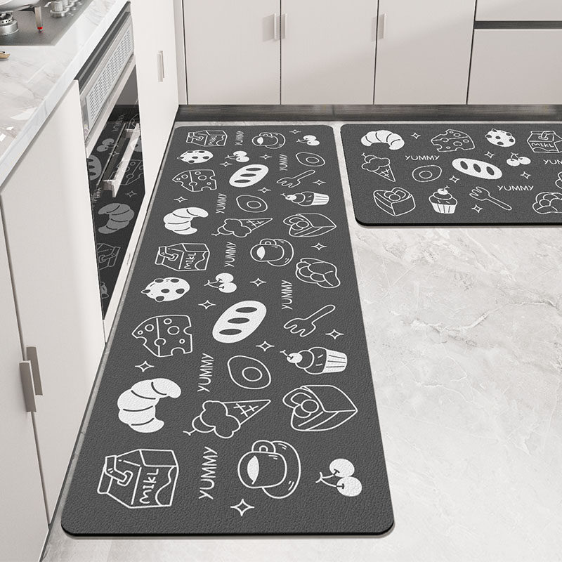 速发家用长条新年厨房地垫防滑防油可擦免洗皮革防水橡胶底地毯脚,淘宝优惠券,粉丝福利购,淘宝优惠卷