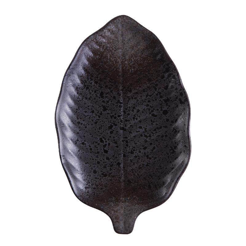 日式复古餐具陶瓷创意不规则芭蕉叶盘蘸料碟点心小吃盘子凉菜平盘,淘宝优惠券,粉丝福利购,淘宝优惠卷