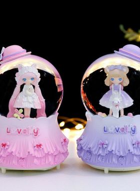 雪花装饰小女孩礼品礼品帽子彩灯