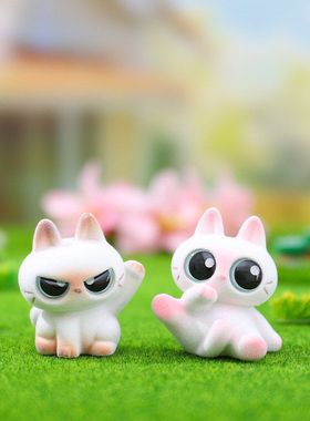 桌面卡通可爱小盲盒装饰手办植绒