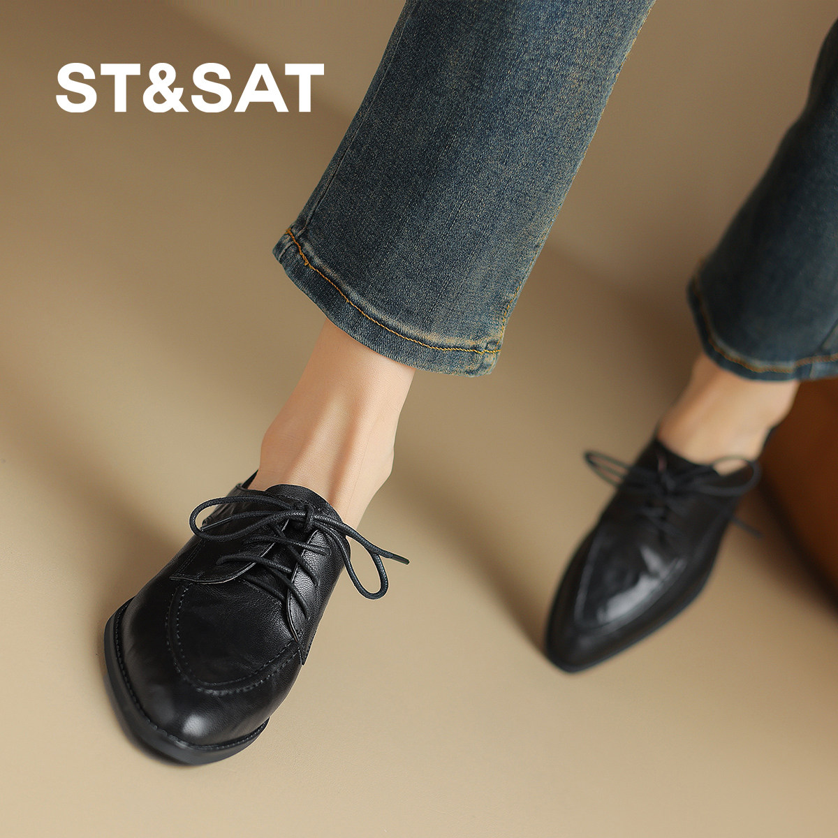 星期六法式尖头复古小皮鞋女2026新款深口高跟女单鞋百搭通勤鞋,淘宝优惠券,粉丝福利购,淘宝优惠卷