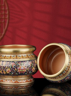 速发黄铜佛前佛具杯品大全供水用供佛供具家用花瓶供盘果盘香炉佛