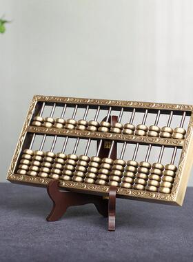 纯铜实心如意算盘摆件 客厅办公室书房店铺招财装饰品小大号礼品