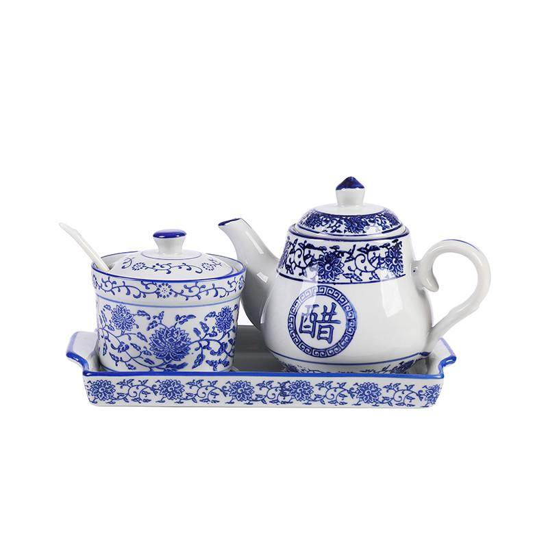 陶瓷餐具兰州拉面醋壶青花瓷辣椒罐调料盒调味罐油瓶油壶厨房用品,淘宝优惠券,粉丝福利购,淘宝优惠卷