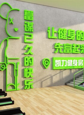 新品健身房墙面装饰体育馆运动文化创意背景布置S海报贴纸励志标