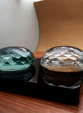 极速龟背球水晶玻璃摆件家居客厅装饰品办公室P桌面摆饰品样板房