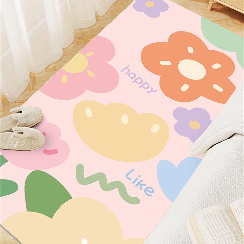 New carpet bedroom children's room cartoon bedside blanket room study table floor mat home U living room desk bedside