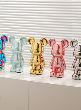 速发熊摆件客厅电视柜轻奢高档玄关桌柜展柜面酒示装饰品高级感