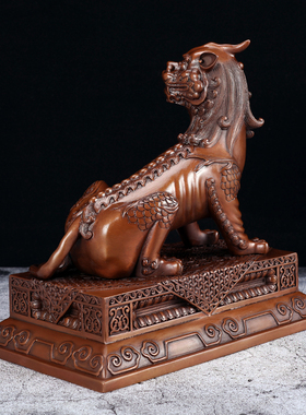 速发坐铜谛听摆件客华山神兽手把件地藏王紫骑办公室九厅家居工艺