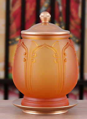 速发古法琉璃供具家用佛具用品大全佛前供佛香炉吉祥花瓶莲花灯供