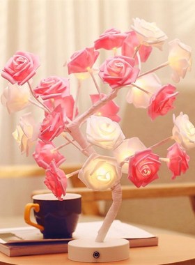 速发礼物卧室棉线球树间串表白少心房灯夜台灯装饰灯