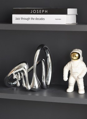 速发高级感抽象艺术异形电镀创意摆件家居装饰高档轻奢装厅品软客