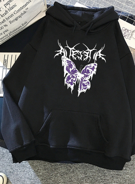 速发WiteruGoth Style Hoodie Ladies Shi trHuk  Butter