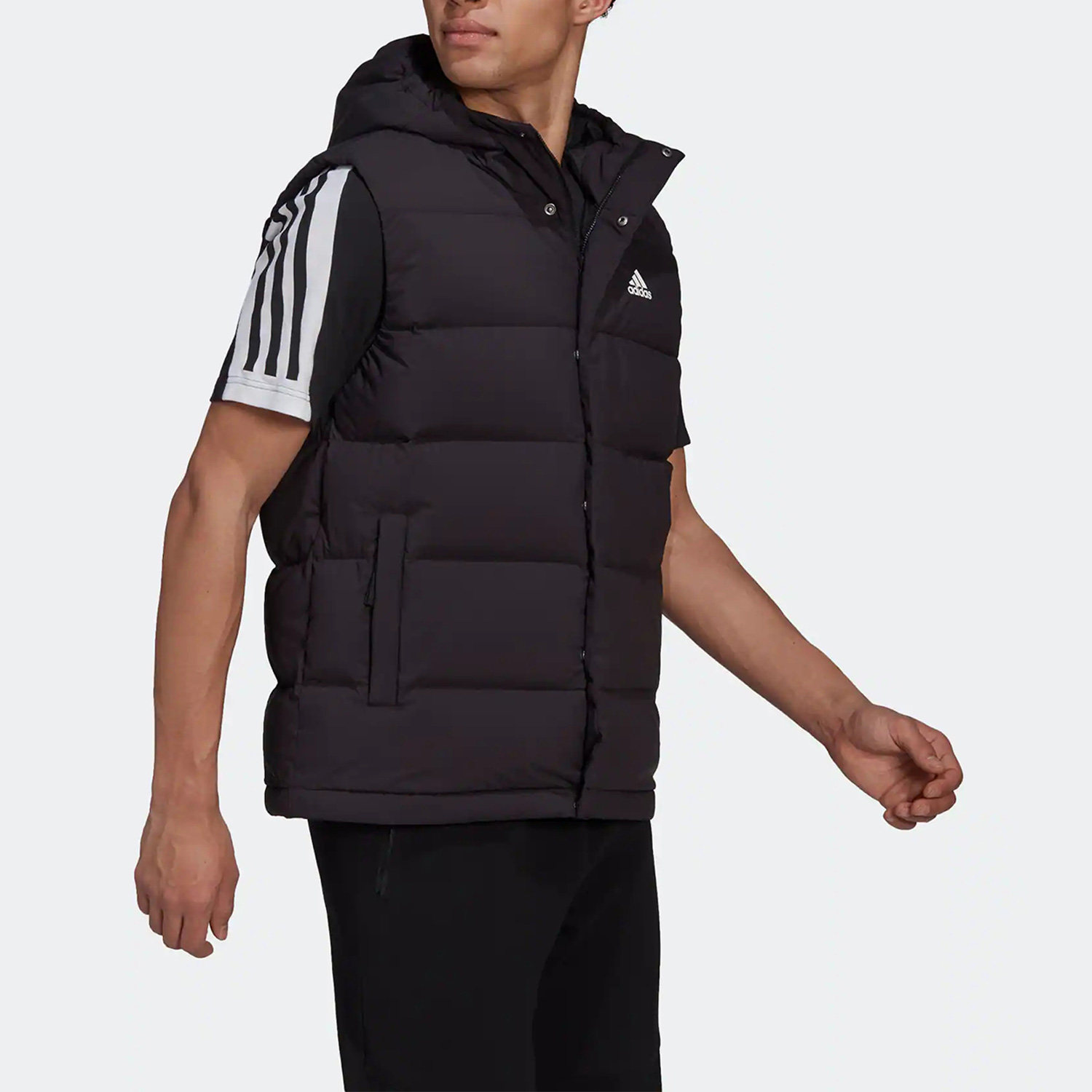 Adidas/阿迪达斯正品新款男子休闲舒适连帽羽绒马甲 HG6277,淘宝优惠券,粉丝福利购,淘宝优惠卷