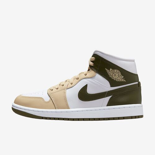 Nike耐克正品Air Jordan 1女款中帮运动休闲缓震篮球鞋BQ6472-120 - 图0