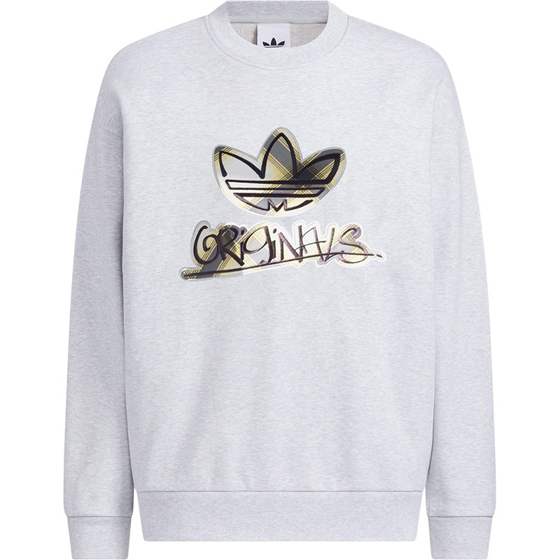 Adidas/阿迪达斯正品三叶草男士休闲运动复古印花圆领卫衣KC0117 - 图3