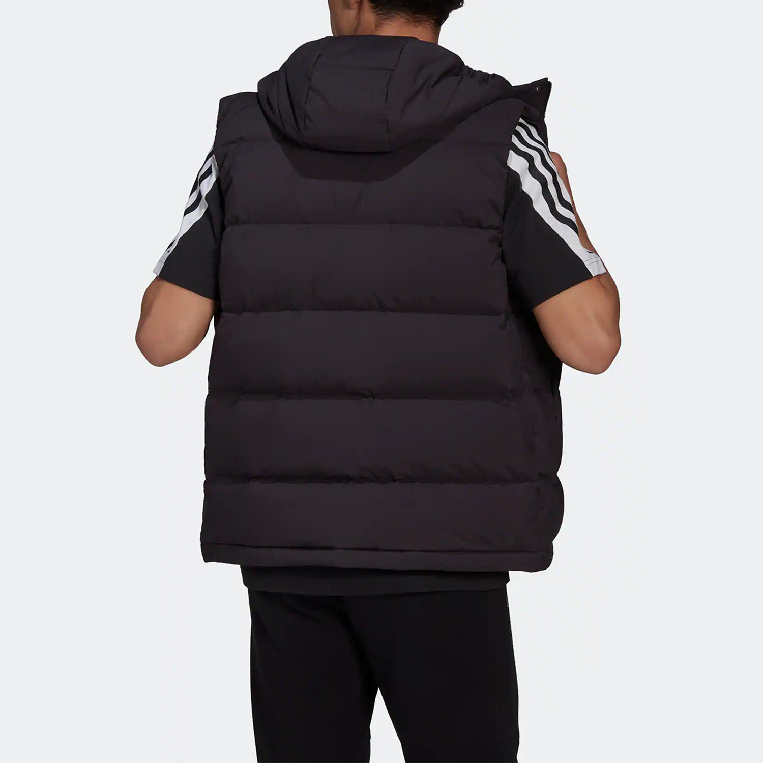 Adidas/阿迪达斯正品新款男子休闲舒适连帽羽绒马甲 HG6277,淘宝优惠券,粉丝福利购,淘宝优惠卷