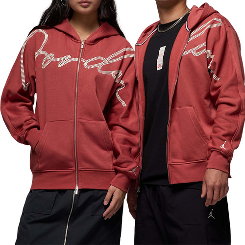 Nike/耐克正品JORDAN男士加绒连帽针织印花外套HF9296-691 - 图3