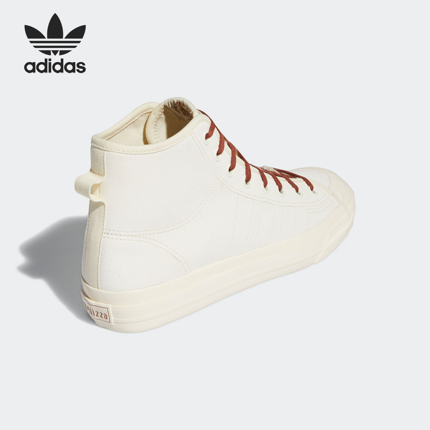 Adidas/阿迪达斯正品三叶草男女运动休闲高帮耐磨板鞋H01148 - 图2