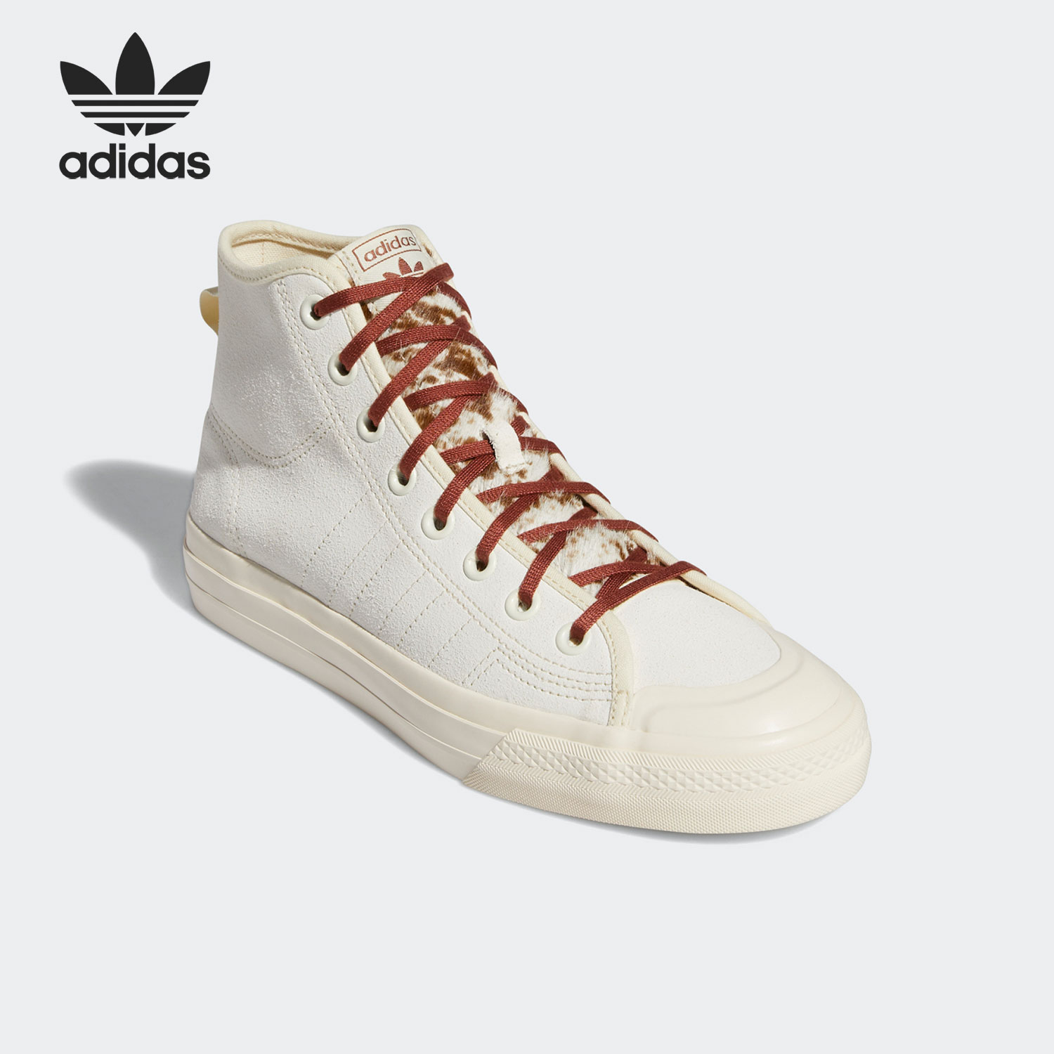 Adidas/阿迪达斯正品三叶草男女运动休闲高帮耐磨板鞋H01148 - 图0