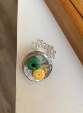 新款多元素~复古串珠戒指女潮轻奢小众设计食指戒冷淡风弹力叠戴
