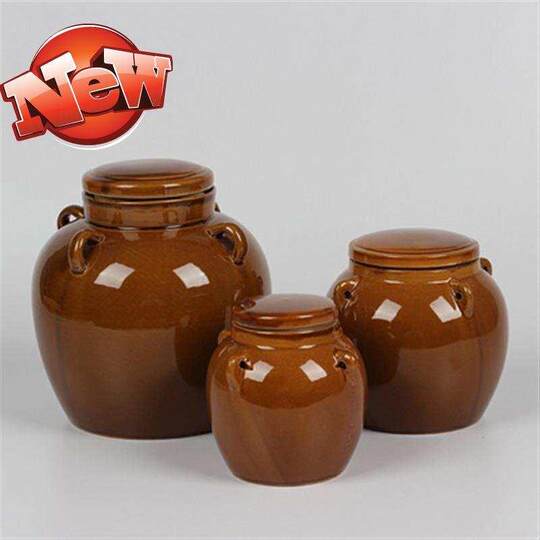 Speed earthenware oil jar salt j jar oil jar ceramic jar with lid lard jar kitchen storage jar seasoning seasoning
