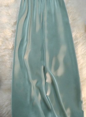 极速Syiwidii Silk Satin Long zSkirts for Women 4 Seasons Ele