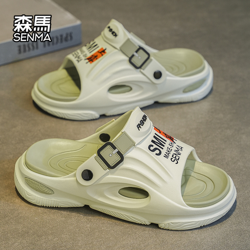 森马男士凉鞋夏季户外软底防滑休闲两穿沙滩凉拖学生潮牌运动拖鞋 - 图2
