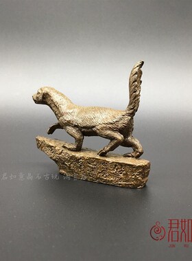 新品仿古铜器实心铜平p头哥摆件铜非洲蜜獾迷你茶宠铜动物铜微雕