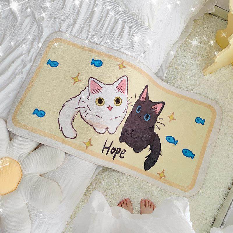 【哇大喜哇】家用床边毯客厅ins风长条加厚少女卧室地毯沙发茶几,淘宝优惠券,粉丝福利购,淘宝优惠卷