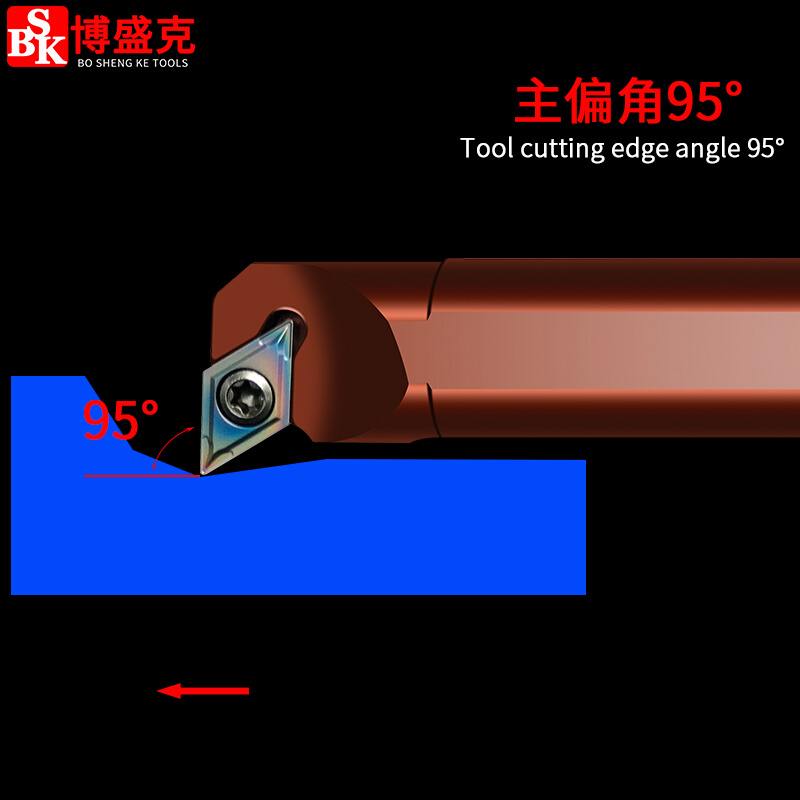 弹簧钢内孔加长刀杆D16S/20S/20T/25U-SDUCR11镗孔正车刀95度偏角 - 图1