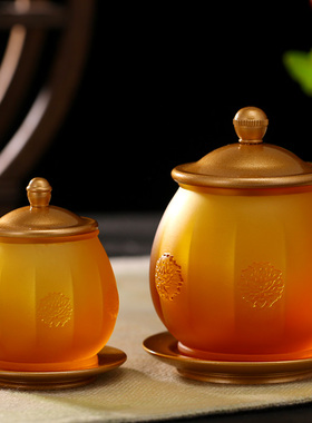 速发琉璃供水杯供佛供杯佛前家财佛台小号佛具用神观音摆水杯佛具