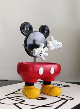 速发可爱收纳新款桌老鼠多功装米面摆件放置架能饰