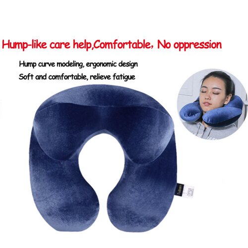 新品U-Shape Travel Pillow for Airplane Inflatable NWeck Pill - 图1