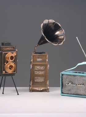 极速创意小e提琴钢琴吉他摆件工艺品家居饰品模型复古怀旧仿真道