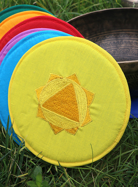 新品瑜伽摆件工艺品尼泊尔手工佛音钵垫子瑜伽馆禅T意杯垫西藏颂