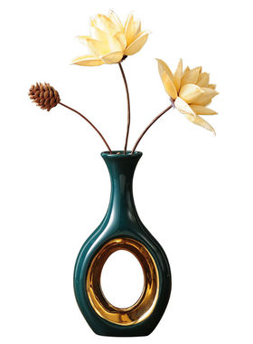 极速鹿摆件e客厅装饰品客厅花干花玄关电视柜酒柜创意公室桌面礼