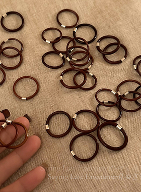 极速手作款鸡血藤素圈戒指女新中式复古民族风简T约食指戒闺蜜小