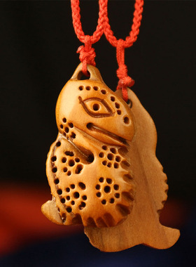 极速十二生肖吊坠桃木12属相蛇项链男H女士木质随身饰品守护平安