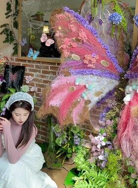 新品莫奈蝴蝶e大型摆件拍照道具网红打卡店铺橱窗美陈婚礼布置商