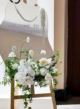 新品镜面迎宾牌亚克力网红装饰生日婚礼派L对布置打卡背景拍照道