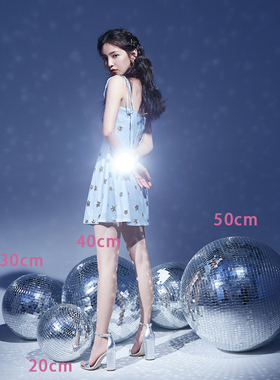 新品镜面球 镭射球拍照道具写真摄影F摆件网红装饰玻璃球反射球反