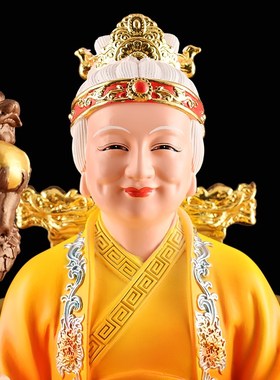 新品泰山娘娘家用供奉神像树脂摆件泰山奶奶坐像圣母X碧霞元君佛