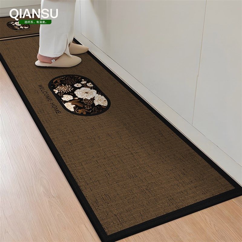 新品厨房地垫防滑防油免洗可v擦地毯复古吸水脚垫专用垫子新款转,淘宝优惠券,粉丝福利购,淘宝优惠卷