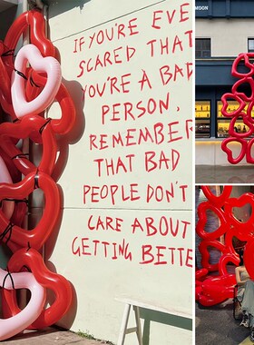 极速镂空c爱心气球网红装饰七夕情人节日拍照道具打卡区场景布置