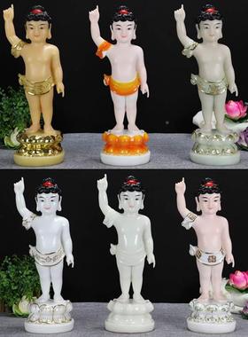 极速l多规格七彩盆浴佛唯我独子尊太佛九龙浴盆水释X迦牟喷尼佛像