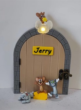 速发杰瑞的家猫和老鼠门洞开关贴小夜灯装饰免钉