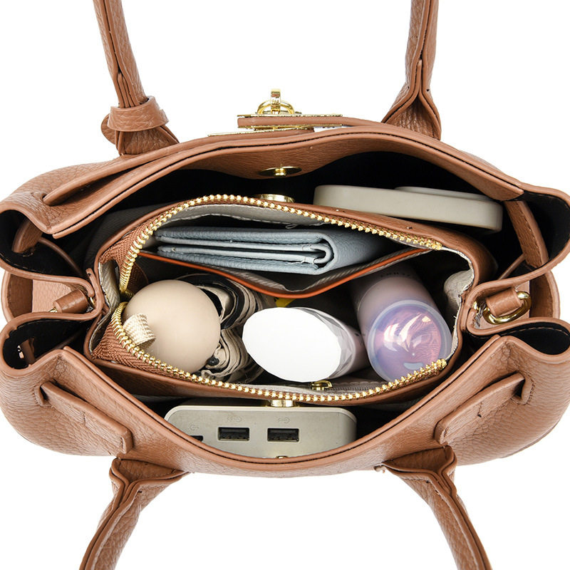 女士手提包新款时尚简约铂金包高级感百搭包包女可斜挎妈妈包,淘宝优惠券,粉丝福利购,淘宝优惠卷