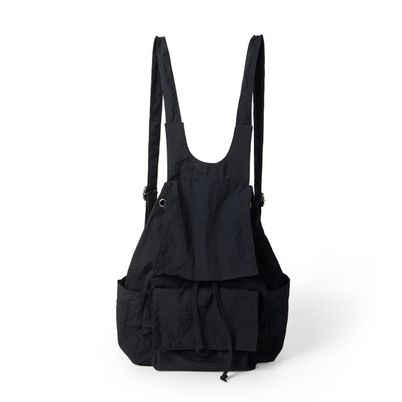 包包女2023新款小众轻便尼龙布褶皱多口袋大容量慵懒风双肩包背包,淘宝优惠券,粉丝福利购,淘宝优惠卷